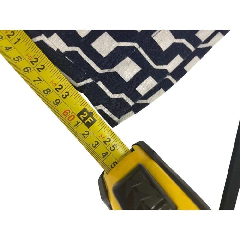 Boden Womens Pants UK 10 US 6 Navy Blue Geometric Linen Trousers R0307 NWT - Picture 8 of 9